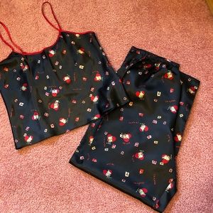 Fashion Bug Sleepwear Silky Pajama Set Sz Medium